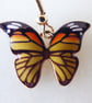 Golden Yellow Butterfly Earrings with KC Gold Ear Wires - Image 3