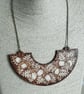 Pyrography acorn & oak leaf pendant - Image 1
