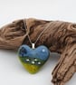 Fused Glass Heart Pendant - Image 4