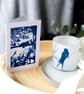Delicate Swallow Cyanotype Tea light Holder, garden birds - Image 4