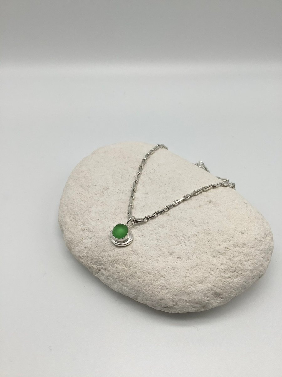 Light Green Sea Glass Bracelet