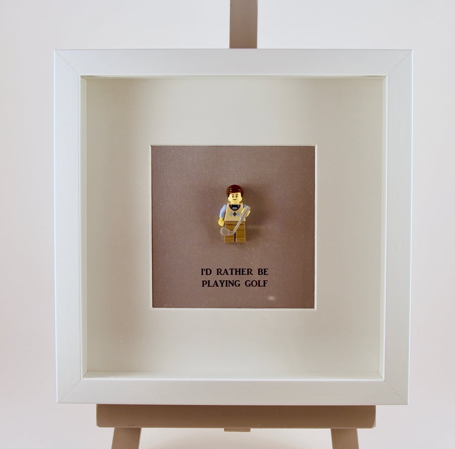 I'd Rather be Playing Golf mini Figure frame