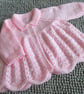 16" Matinee Coat Hat Mittens & Booties Set - Image 2