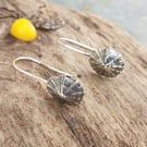Silver limpet earrings - wires