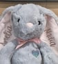 Personalised Bunny Soft Toy, Name & Date Keepsake, Baby Birth Gift, Newborn Gift - Image 6