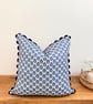 ILIV Odila Blue & Cream Cushion Cover with Ric Rac Trim - Image 2