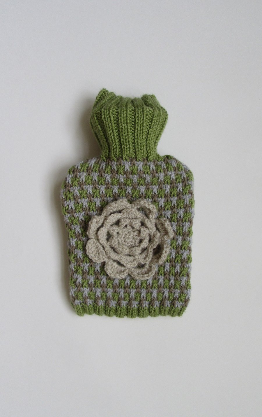 Hand knitted Moorland tweed hottie