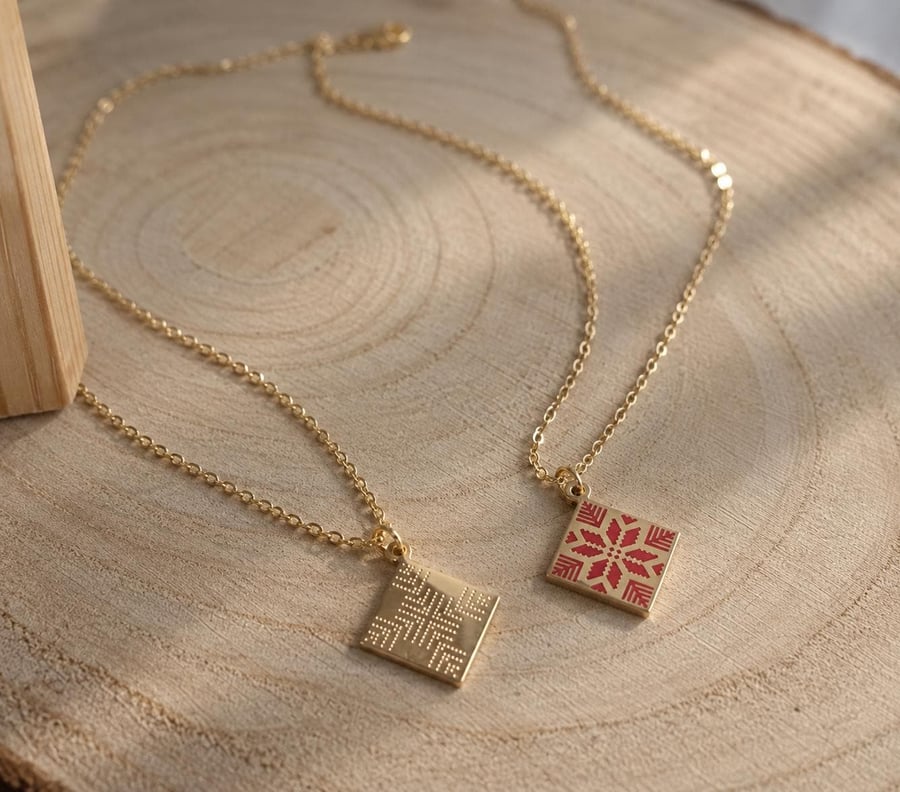 Palestinian Tatreez necklace