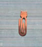 Textured Copper Cat Shape Paperclip  - Image 2
