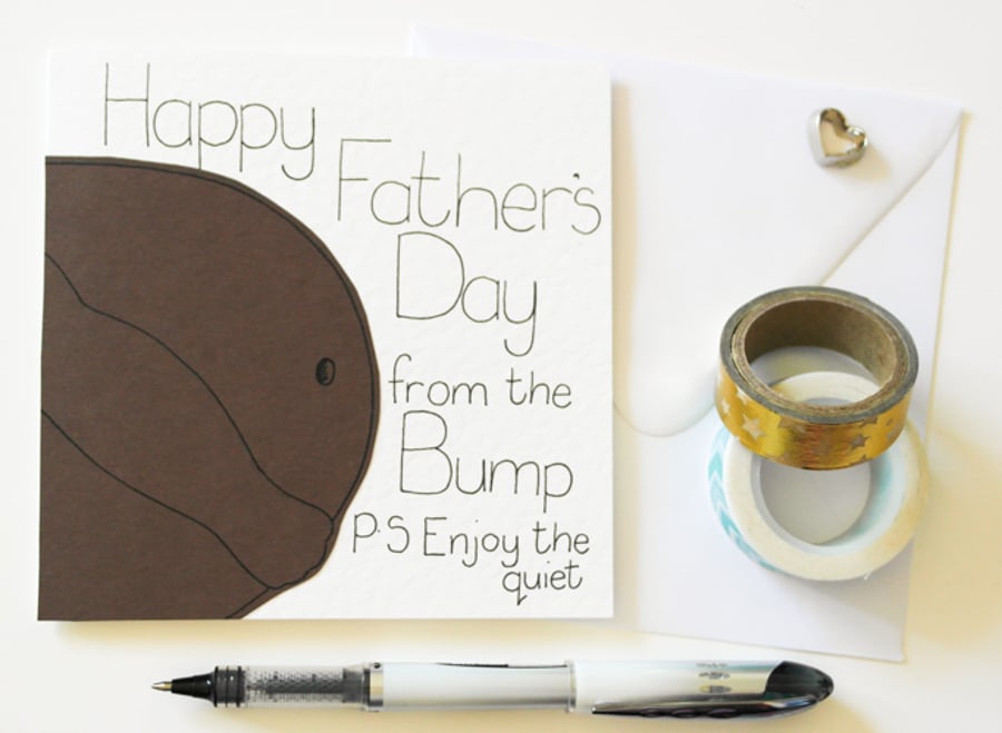 Dad to Be Card, Father's Day Card, Card From The Bump