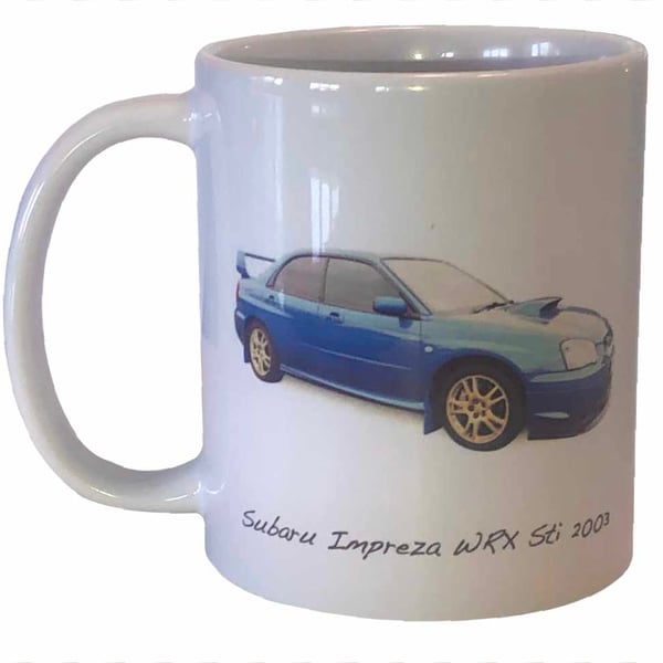 Subaru Impreza WRX Sti 2003 - 11oz Ceramic Mug for Japanese fan