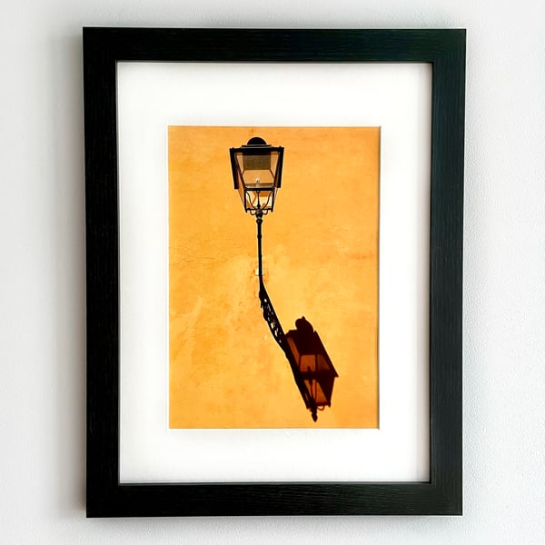 Framed photo of Street Light in Silhouette, Florence, Italy