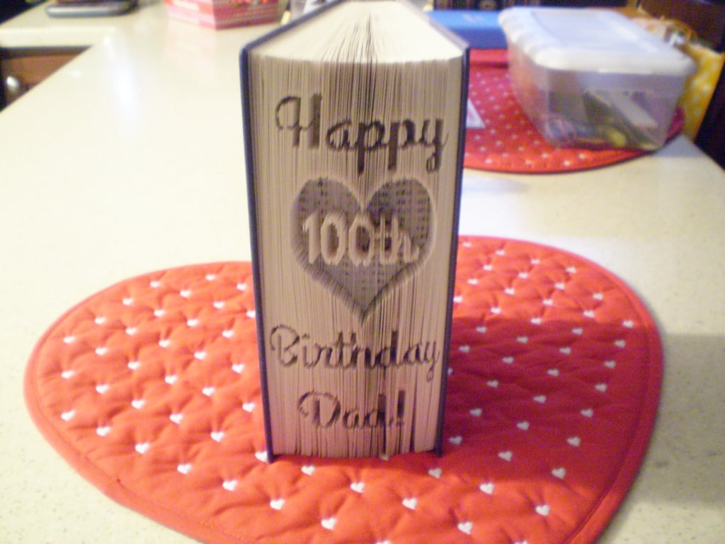 Happy birthday CUSTOM CUT & FOLD Book Folding Pattern - EMAILED PDF PATTERN