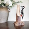 Greater Spotted Woodpecker Sculpture (Right Facing)