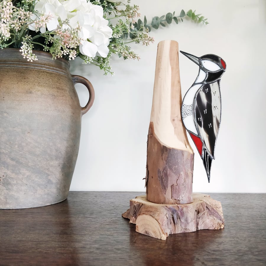 Greater Spotted Woodpecker Sculpture 