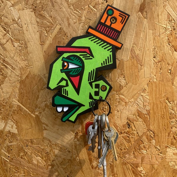 Key Keeper No.2 - Key, Holder, Hook, Jewellery, Stand, Necklace, Gift, Wall, Art