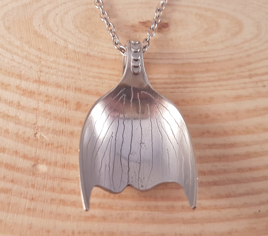 Upcycled Silver Plated Mermaid Spoon Necklace SPN051706