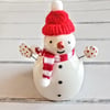 Ceramic snowman ornament
