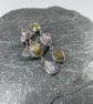 Sapphire and silver long dangly mismatched stud earrings - Image 4
