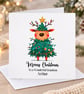 Deer Christmas Card Merry Christmas Daughter Son Granddaughter Grandson Niece - Image 1
