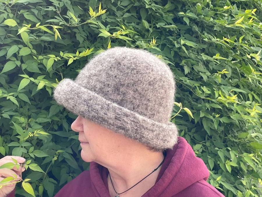Felted British wool hat
