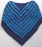 Neckwarmer, Scarf, Kerchief Cowl, Knitted Handspun Navy, Blue, Merino, Silk - Image 5