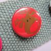 Rudolph Pin Button Badge