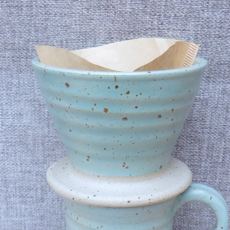 Coffee filter holder dripper pourover handthrown stoneware pottery ceramic