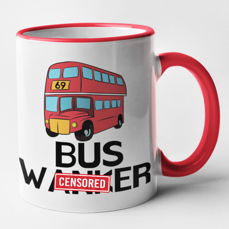 Bus W..ker Mug Rude Funny Coffee Cup Birthday Present Gift Best Friend BFF 