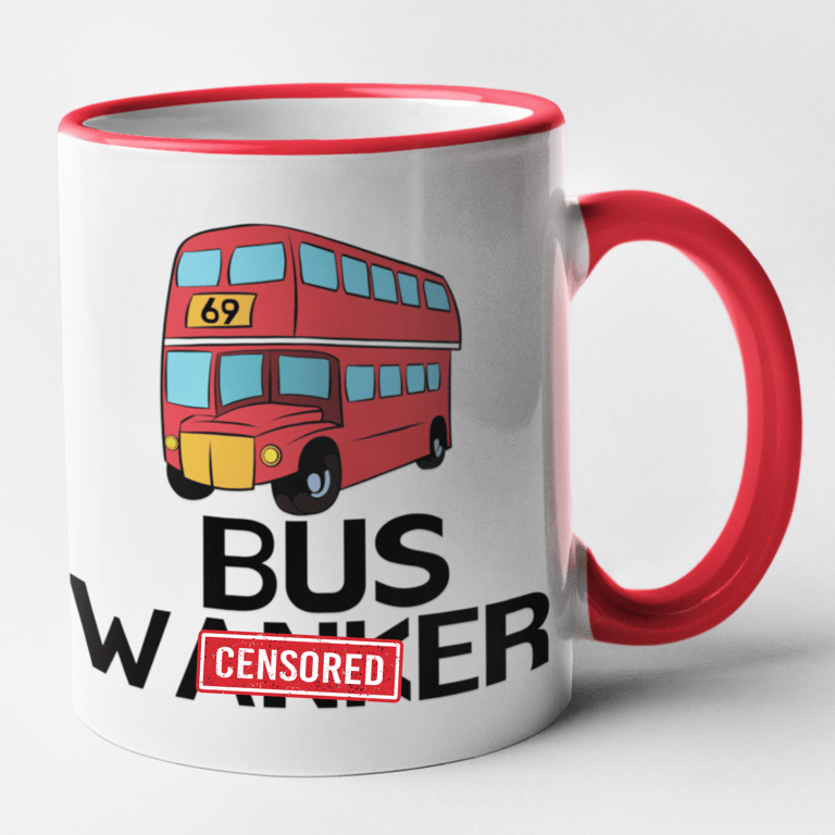 Bus W..ker Mug Rude Funny Coffee Cup Birthday Present Gift Best Friend BFF 