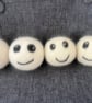 100% wool handmade tumble dryer balls with funny faces - Image 2