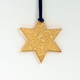 Gold mirrored star