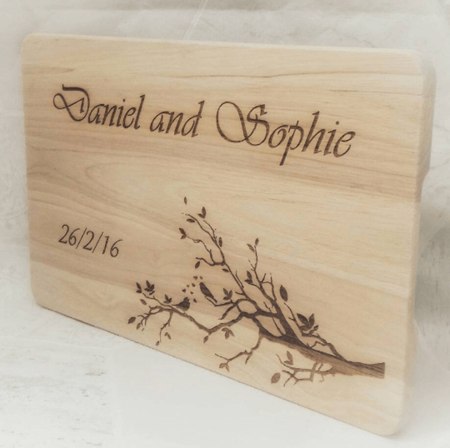 Personalised chopping board Anniversary Gift Custom Cutting board Weddings Gift 