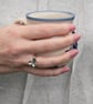 Handmade sterling silver clover ring, silver botanical ring, nature lover gift - Image 7
