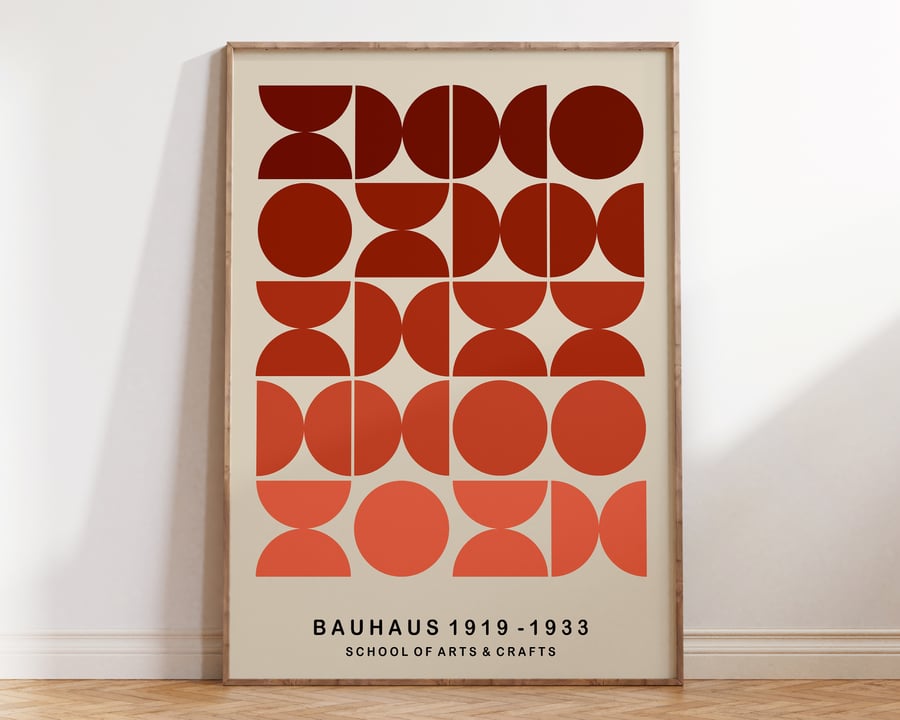 Bauhaus Mid Century Gradient Poster A71