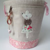 Cute Matilda Mouse sock knitters bag