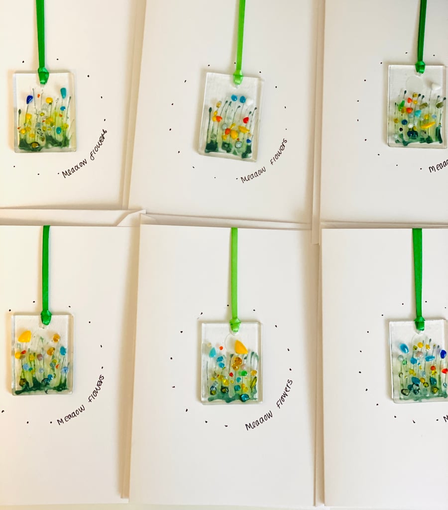 Fused glass keepsake blank any occassion card