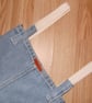Tote to Backpack Denim bag 100% Unique Small Rucksack Repurposed fabric - Image 2