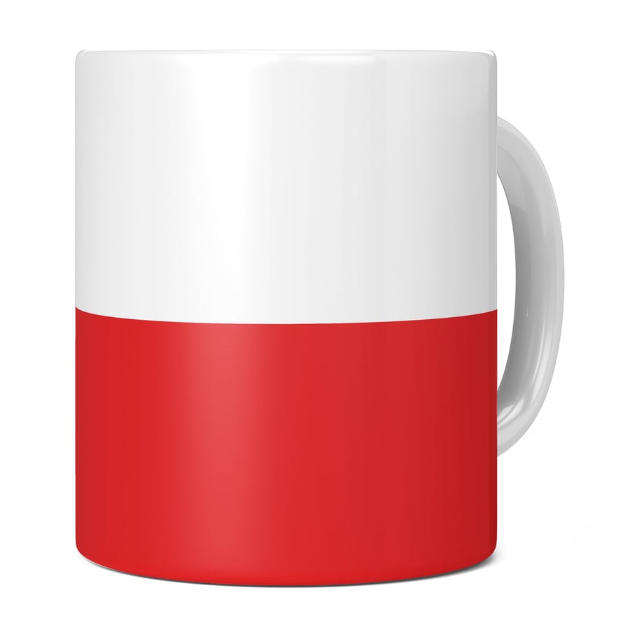 Poland Full Wrap Flag 11oz Coffee Mug Cup - Perfect Birthday Gift for Him or Her