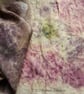 Fine wool eco printed maroon leaves scarf - Image 5