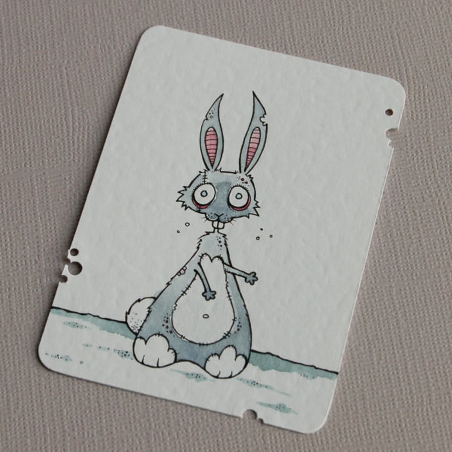 festering zombie rabbit - original aceo