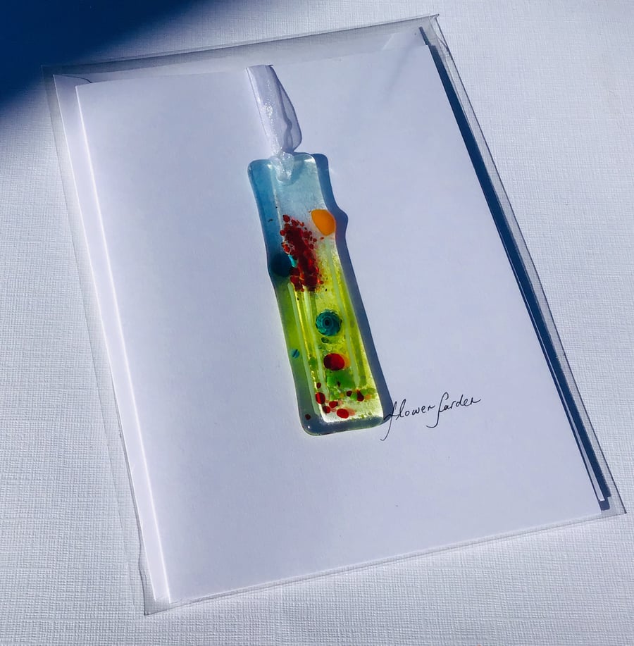 Fused glass keepsake card