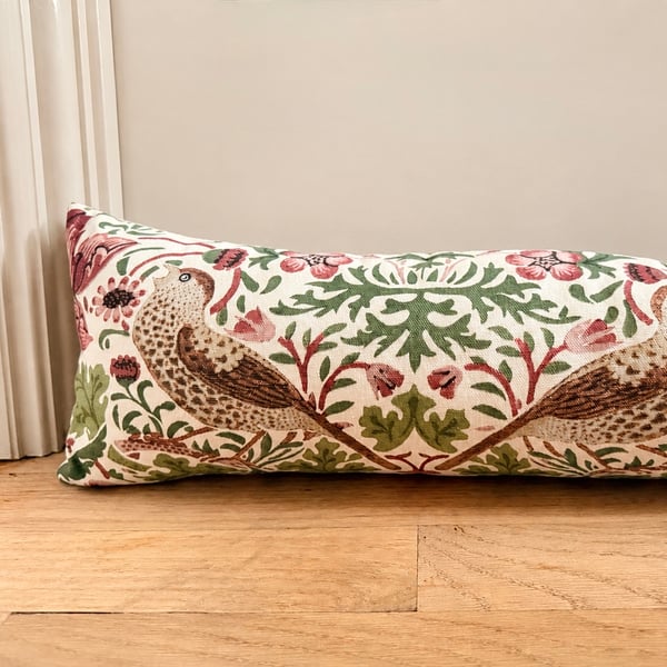 Weighted William Morris Strawberry Thief Draught Excluder, Door Draft Stopper
