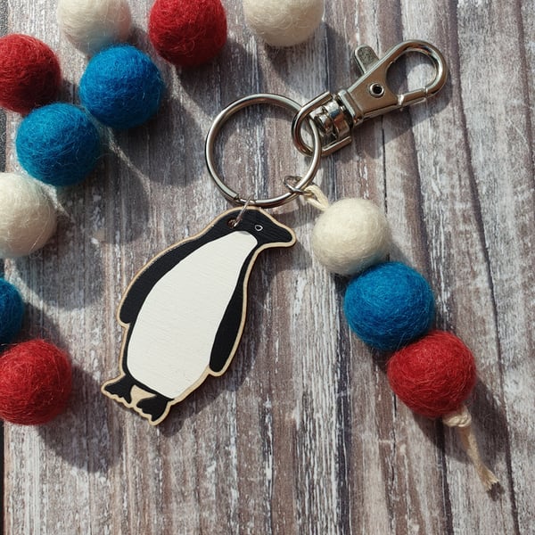 Adelie Penguin Bag Charm Keyring