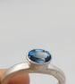 Hand Forged London Blue Topaz Sterling Silver Ring - Size M - Image 2