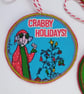 Christmas Decoration cartoon woman with humorous phrases - hanging ornament - Image 7