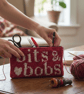 Red knitted pouch to keep your bits & bobs safe - Image 1