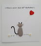 Pebble Art Cat Birthday Card: Handmade Personalized Age Card - Image 6