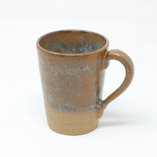 Rusty brown textured clay cup