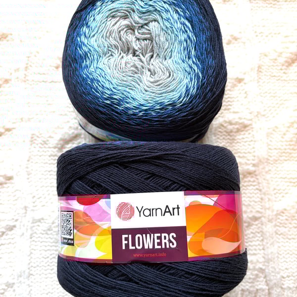 1 cake x 250g YarnArt Flowers Yarn Cake - Colour 261 : Cotton Blend